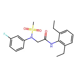 N-(2,6-diethylphenyl)-2-(3-fluoro-N-methylsulfonylanilino)acetamide structure