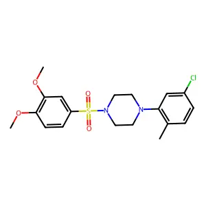 1-(5-Chloro-2-methylphenyl)-4-[(3,4-dimethoxyphenyl)sulfonyl]piperazine structure