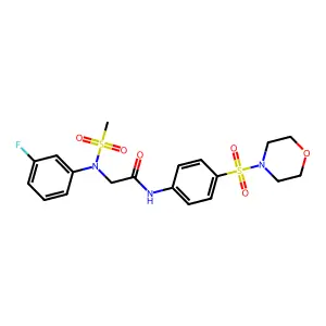 2-(3-fluoro-N-methylsulfonylanilino)-N-(4-morpholin-4-ylsulfonylphenyl)acetamide structure