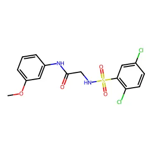 2-[(2,5-dichlorophenyl)sulfonylamino]-N-(3-methoxyphenyl)acetamide structure