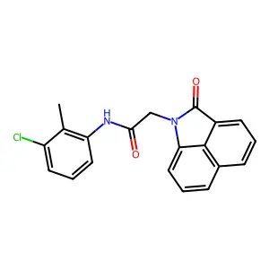 N-(3-chloro-2-methylphenyl)-2-(2-oxobenzo[cd]indol-1(2H)-yl)acetamide structure