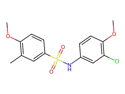 N-(3-chloro-4-methoxyphenyl)-4-methoxy-3-methylbenzenesulfonamide structure