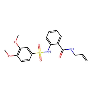 N-allyl-2-{[(3,4-dimethoxyphenyl)sulfonyl]amino}benzamide structure