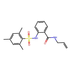 N-prop-2-enyl-2-[(2,4,6-trimethylphenyl)sulfonylamino]benzamide structure