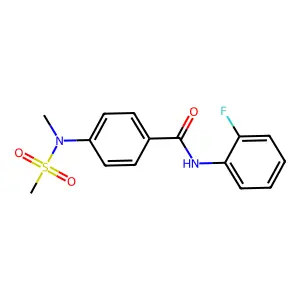 N-(2-fluorophenyl)-4-[methyl(methylsulfonyl)amino]benzamide structure