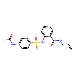 2-[(4-acetamidophenyl)sulfonylamino]-N-prop-2-enylbenzamide structure
