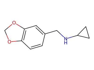 N-(1,3-benzodioxol-5-ylmethyl)cyclopropanamine structure