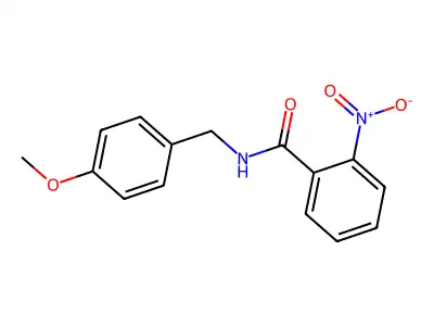 N-(4-methoxybenzyl)-2-nitrobenzamide structure