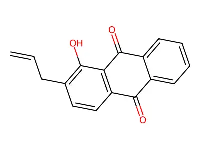 2-Allyl-1-hydroxy-9,10-anthraquinone structure