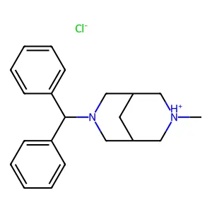 3,7-Diazabicyclo(3.3.1)nonane, 3-diphenylmethyl-7-methyl-, hydrochloride structure