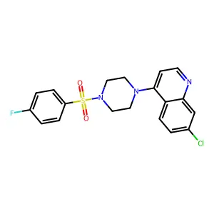 7-Chloro-4-[4-(4-fluorophenyl)sulfonylpiperazin-1-yl]quinoline structure