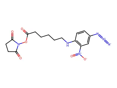N-succinimidyl-6-(4'-azido-2'-nitrophenylamino)hexanoate structure