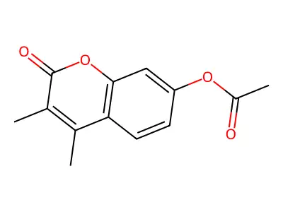 2H-1-Benzopyran-2-one, 7-(acetyloxy)-3,4-dimethyl- structure