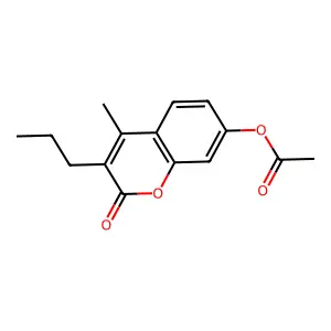 2H-1-Benzopyran-2-one, 7-(acetyloxy)-4-methyl-3-propyl- structure
