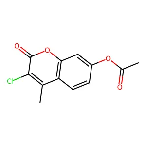 3-chloro-4-methyl-2-oxo-2H-chromen-7-yl acetate structure