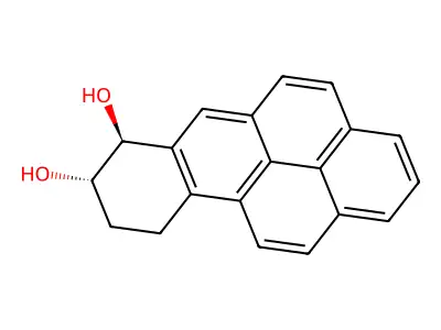 trans-7,8,9,10-Tetrahydrobenzo(a)pyrene-7,8-diol structure