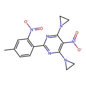 Pyrimidine, 4,6-bis(1-aziridinyl)-2-(4-methylnitrophenyl)-5-nitro- structure