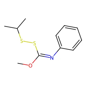 (((Isopropyldithio)(methoxy)methylene)amino)benzene structure