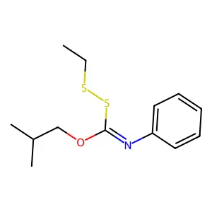 (((Ethyldithio)(isobutoxy)methylene)amino)benzene structure