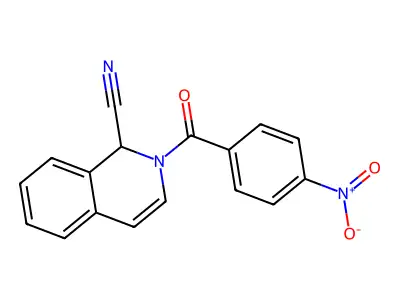 2-[(4-Nitrophenyl)carbonyl]-1,2-dihydroisoquinolinecarbonitrile structure
