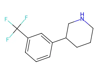3-[3-(Trifluoromethyl)phenyl]piperidine structure