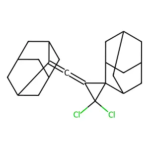 3'-(2-adamantylidenemethylidene)-1',1'-dichlorospiro[adamantane-2,2'-cyclopropane] structure