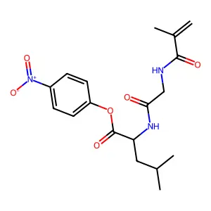 4-Nitrophenyl N-(2-methylprop-2-enoyl)glycylleucinate structure