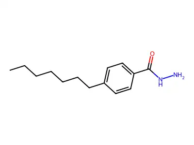 Benzoic acid, 4-heptyl-, hydrazide structure