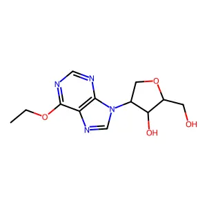 4-(6-Ethoxypurin-9-yl)-2-(hydroxymethyl)oxolan-3-ol structure