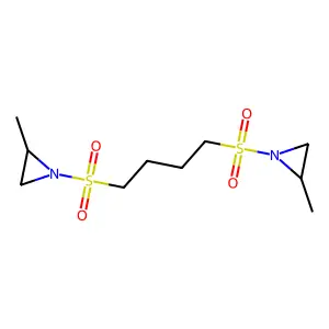 Aziridine, 1,1'-(1,4-butanediylbis(sulfonyl))bis(2-methyl- structure