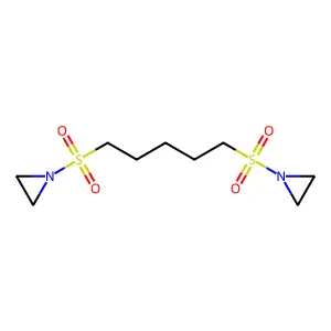 Aziridine, 1,1'-(1,5-pentanediylbis(sulfonyl))bis- structure