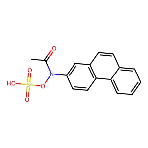 Hydroxylamine-O-sulfonic acid, N-acetyl-N-2-phenanthrenyl- structure