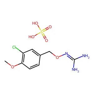 Guanidine, ((3-chloro-4-methoxyphenyl)methoxy)-, sulfate (1:1) structure
