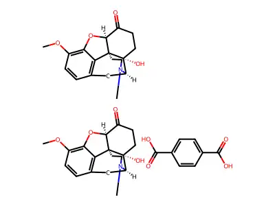 Oxycodone terephthalate structure