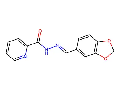 N-[(E)-1,3-benzodioxol-5-ylmethylideneamino]pyridine-2-carboxamide structure