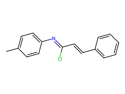N-(4-methylphenyl)-3-phenylprop-2-enimidoyl chloride structure