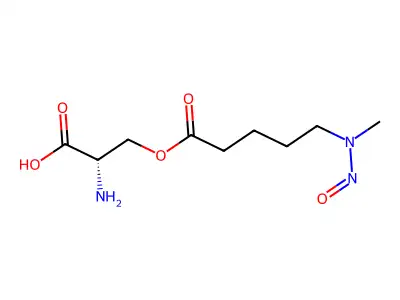 O-(5-Methylnitrosoaminopentanoyl)-L-serine structure