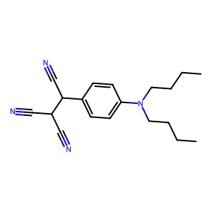 1,1,2-Ethanetricarbonitrile, 2-[4-(dibutylamino)phenyl]- structure