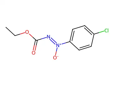 (4-Chlorophenyl)-ethoxycarbonylimino-oxidoazanium structure