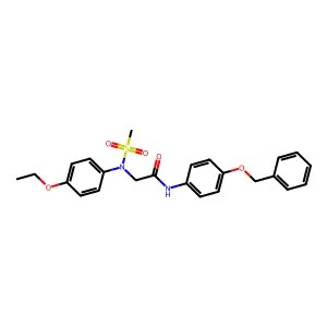 2-(4-ethoxy-N-methylsulfonylanilino)-N-(4-phenylmethoxyphenyl)acetamide structure