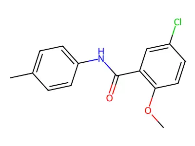 5-chloro-2-methoxy-N-(4-methylphenyl)benzamide structure