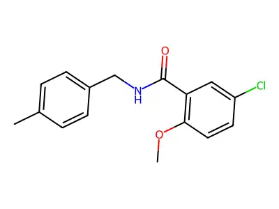 5-chloro-2-methoxy-N-(4-methylbenzyl)benzamide structure