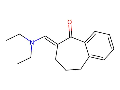 5H-benzocyclohepten-5-one,6-[(diethylamino)methylene]-6,7,8,9-tetrahydro- structure