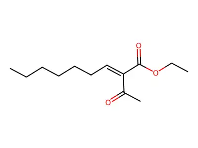 Ethyl 2-acetyl-2-nonenoate structure