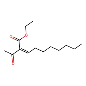 Ethyl 2-acetyl-2-decenoate structure