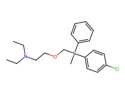Triethylamine, 2-(p-chlorophenylmethylphenylsilylmethoxy)- structure