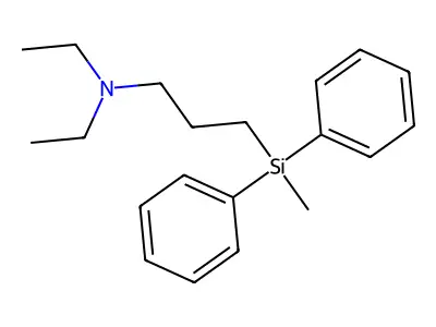 Propylamine, N,N-diethyl-3-(diphenylmethylsilyl)- structure