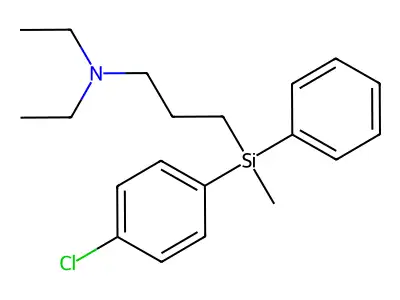 Propylamine, 3-(p-chlorophenylmethylphenylsilyl)-N,N-diethyl- structure