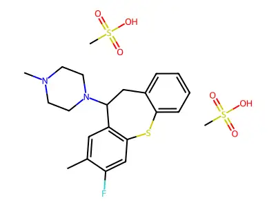 C20H23FN2S.2CH4O3S.1/2H2O structure