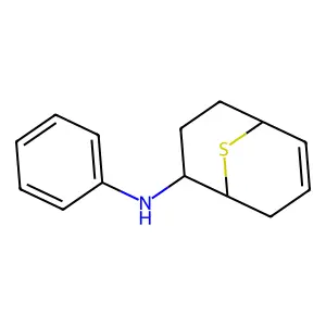 N-phenyl-9-thiabicyclo[3.3.1]non-2-en-6-amine structure
